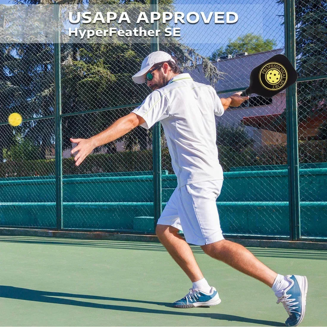 FEYA USAPA Fiberglass Fiber Pickleball Paddles Set-Graphite Lightweight Racquets Set Indoor and Outdoor Exercise for All Ages