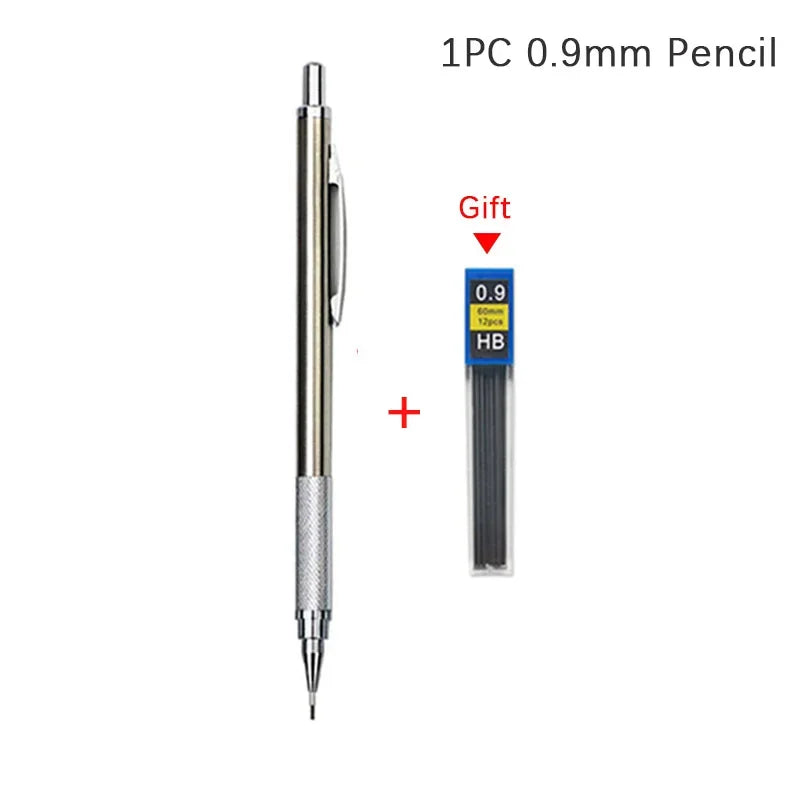 0.3 0.5 0.7 0.9 1.3 2.0mm Mechanical Pencil Set Full Metal Art Drawing Painting Automatic Pencil with Leads Office School Supply