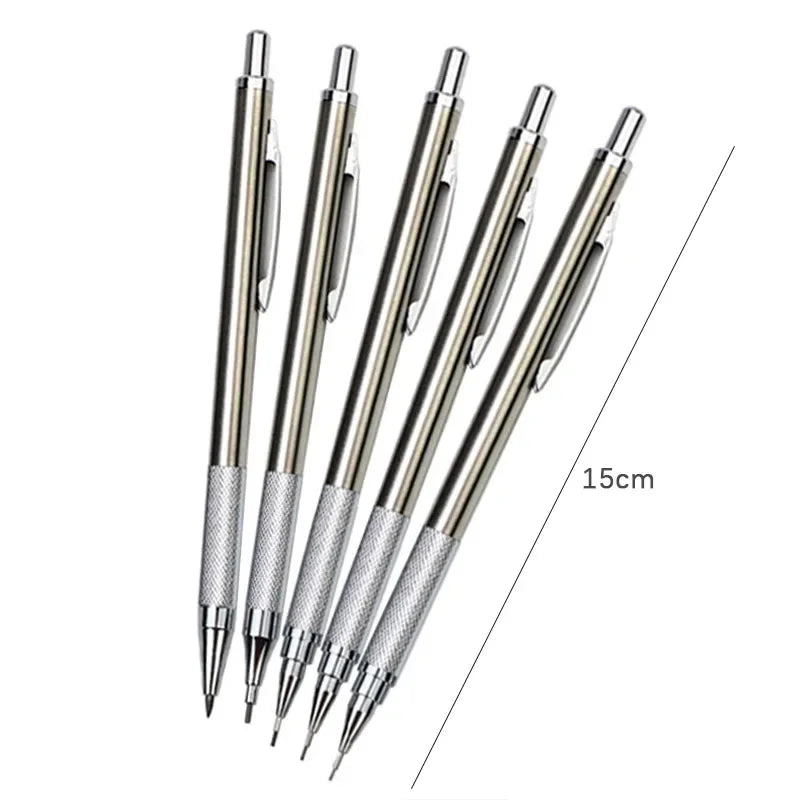 0.3 0.5 0.7 0.9 1.3 2.0mm Mechanical Pencil Set Full Metal Art Drawing Painting Automatic Pencil with Leads Office School Supply